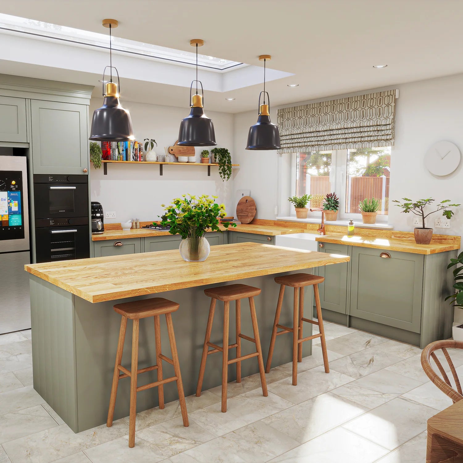 Dubová dřevěná pracovní deska