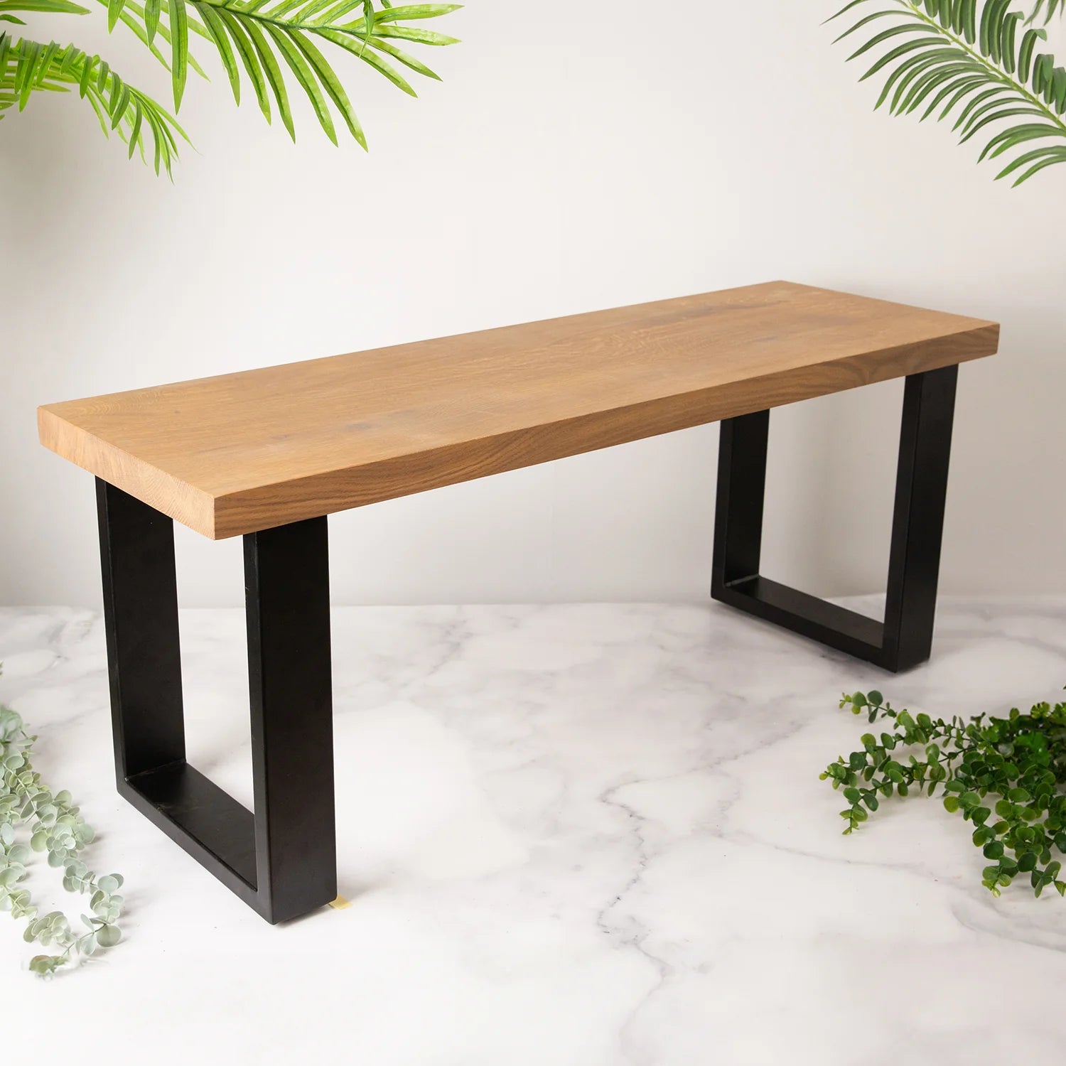 Prémiová dubová dřevěná lavice - Antique Bronze