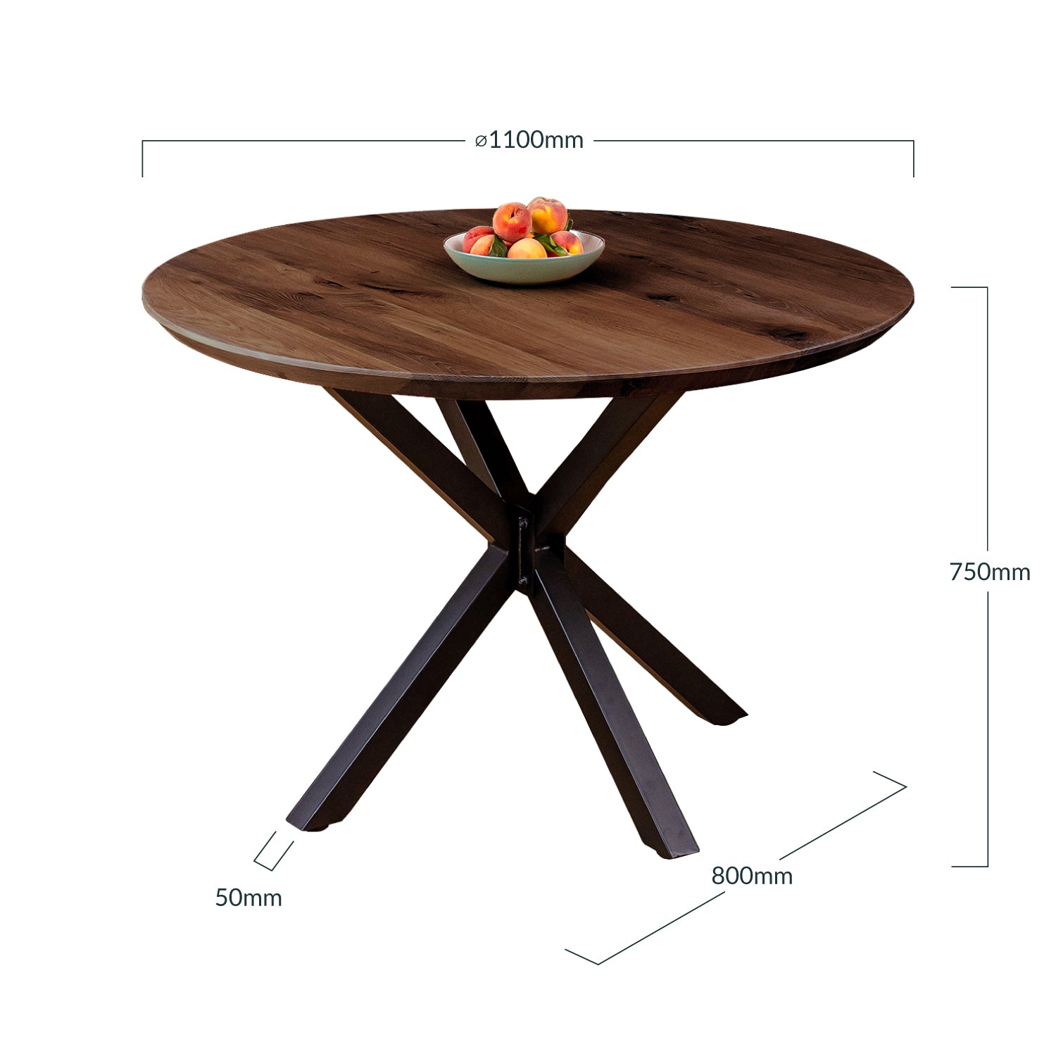 Černá kulatý jídelní stůl