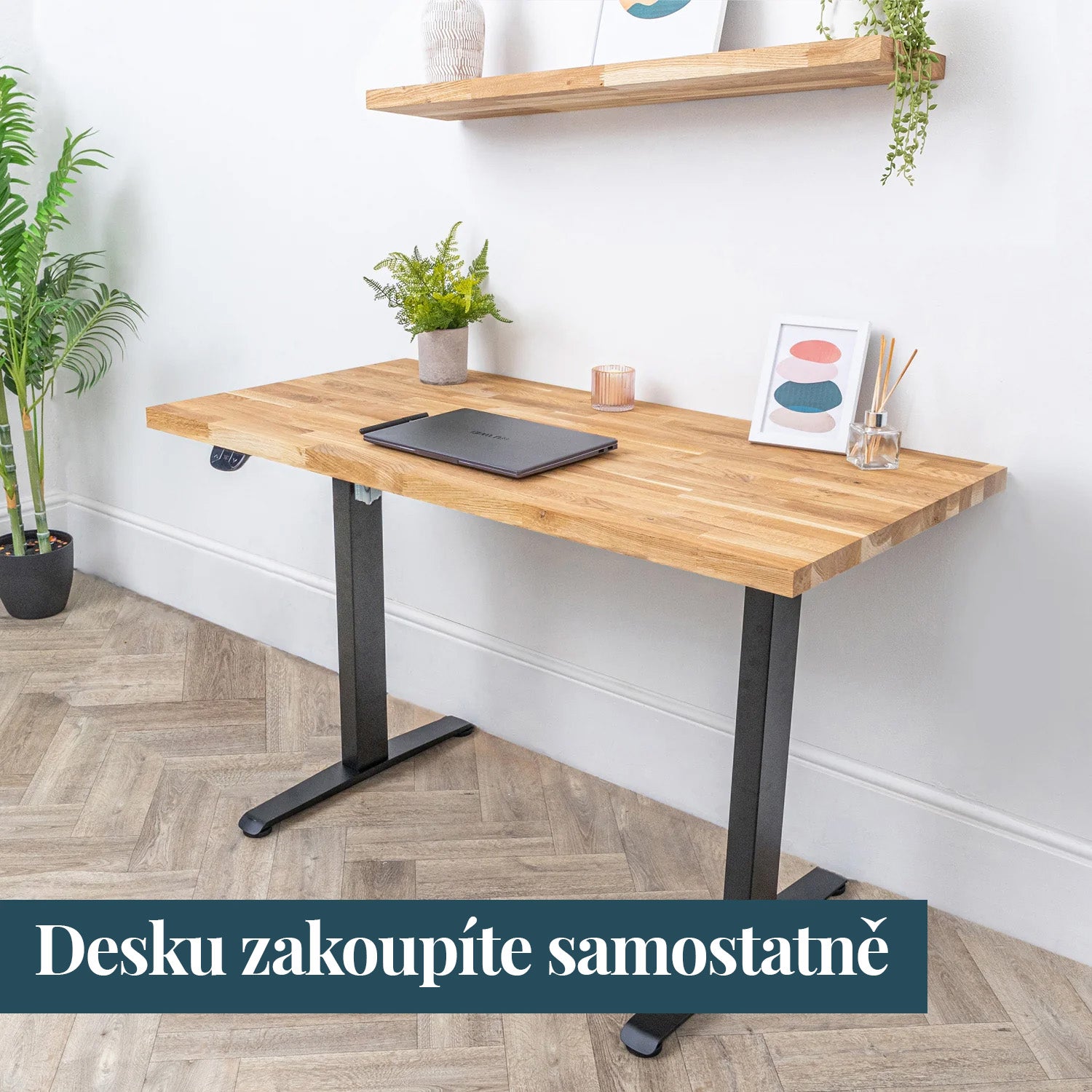 domli d1 Černý elektrický výškově nastavitelný rám stolu