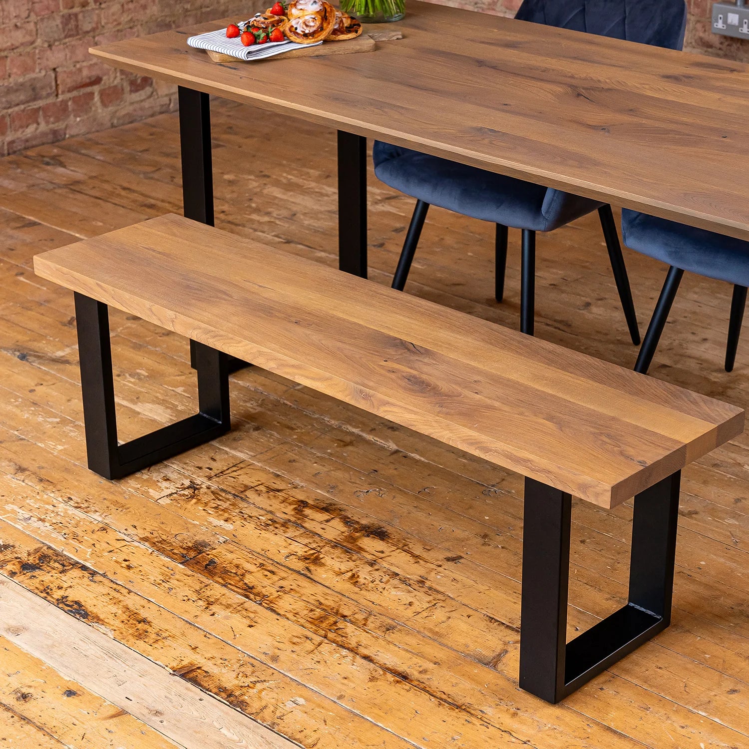 Dřevěná lavice do jídelny - Antique Bronze