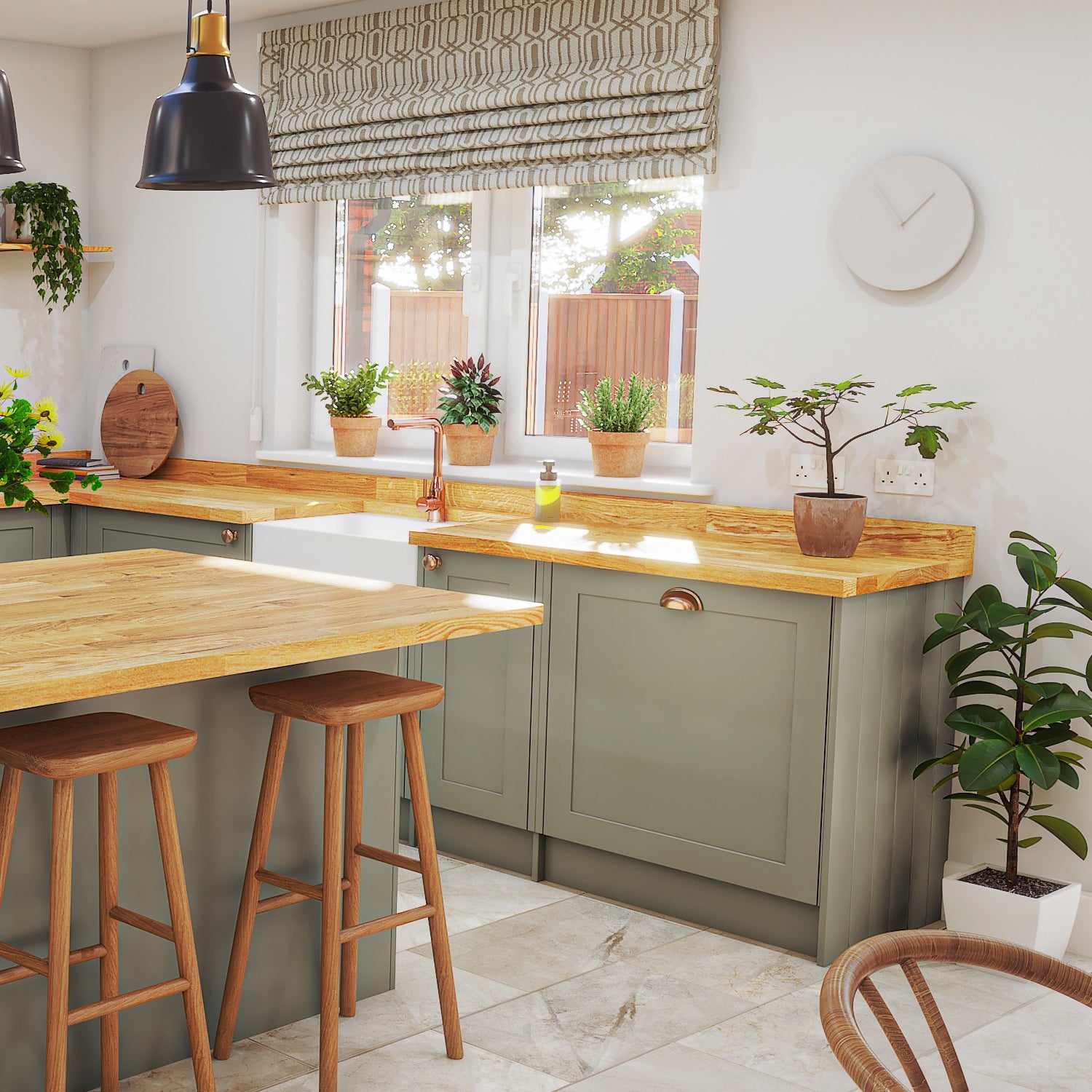 Dubové zadní lišty ke kuchyňským pracovním deskám