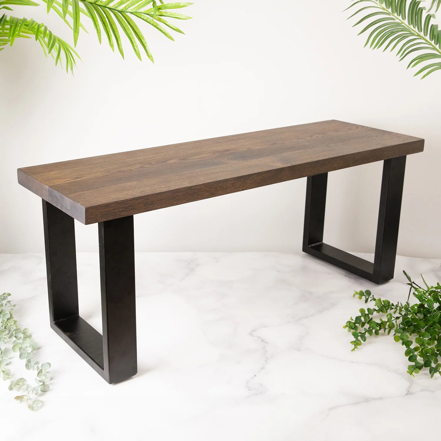 Prémiová dubová dřevěná lavice - Charcoal